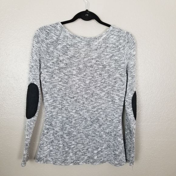 Papaya Gray Long Sleeve Sweater Elbow Patches S - Picture 2 of 3